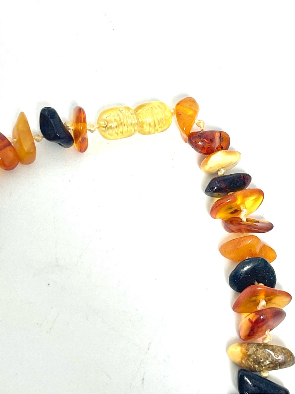 16” Stunning Amber Nugget Necklace - Picture 3 of 3